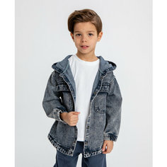 Джинсовая куртка Button Blue, размер 122, серый