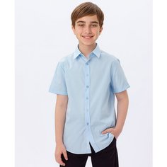 Школьная рубашка Button Blue, размер 128, голубой