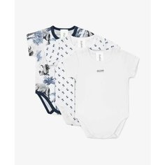 Боди Gulliver Baby, комплект из 3 шт., размер 56, мультицвет