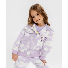 Джинсовая куртка Button Blue, размер 98, сиреневый