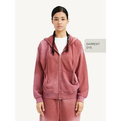 Худи MUTED GARMENT DYE, размер XXS-XS, , малиновый