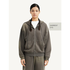 Худи MUTED GARMENT DYE, размер 4XL-5XL, , темно-серый