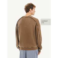 Свитшот MUTED GARMENT DYE, размер 4XL-5XL, , Шоколадный