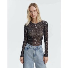 Лонгслив Gloria Jeans, размер S (40-42), , черный, мультиколор