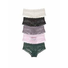 Трусы Victorias Secret, комплект из 5 шт., размер L, разноцветный