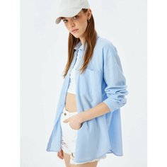 Рубашка KOTON, размер 34, cиний