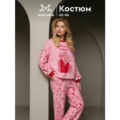 Пижама Mia Cara Queen of Hearts, размер 50-52, розовый принт