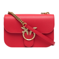 Сумка Pinko, фактура гладкая, red