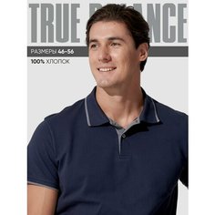 Поло TRUE BALANCE REGULAR FIT, размер 46, темно-серый меланж