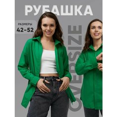 Рубашка SELEYA BETTER, размер 48, темно-зеленый