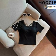 Кроп-топ MOOCIE, размер S, черный