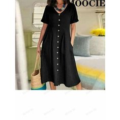 Платье MOOCIE Весна-лето 2025, размер 2XL, черный