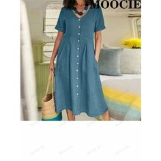 Платье MOOCIE Весна-лето 2025, размер S, небесно-голубой