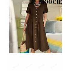 Платье MOOCIE Весна-лето 2025, размер S, темно-коричневый