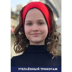 Повязка Olivi Classic Утепленная повязка для девочек, размер 100-120, синий, красный