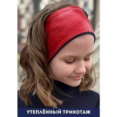 Повязка Olivi Classic Утепленная повязка для девочек, размер 120-140, красный