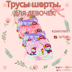Трусы Повседневные трусы, 5 шт., размер 104-110, розовый Нет бренда