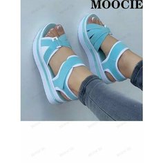 Босоножки MOOCIE, размер 42, светло-голубой