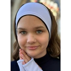 Повязка Olivi Classic Утепленная повязка для девочек, размер 90-100, белый/темно-синий
