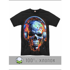 Футболка RexTex Рок-музыка, размер 50, черный