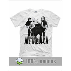 Футболка RexTex Рок-музыка, размер 54, белый