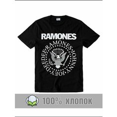 Футболка RexTex Рок-музыка, размер 50, черный