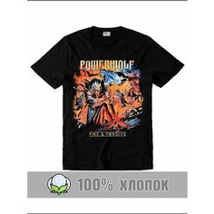 Футболка RexTex Рок-музыка, размер 48, черный