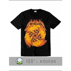 Футболка RexTex Рок-музыка, размер 48, черный