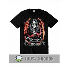 Футболка RexTex Рок-музыка, размер 48, черный