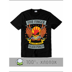 Футболка RexTex Рок-музыка, размер 52, черный