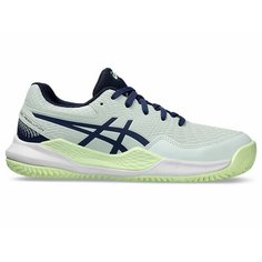 Кроссовки K-Swiss Детские теннисные кроссовки ASICS Gel-Resolution 9 CLAY JR для грунта, салатовый, зеленый, размер EU-33,5 / CM-21, зеленый, синий