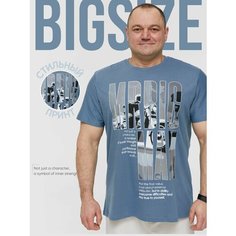Футболка MR. BIGMAN BIG SIZE, 1 шт., размер 68, Темно-голубой