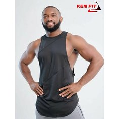 Майка спортивная KEN FIT, 1 шт., размер XXXL, черный