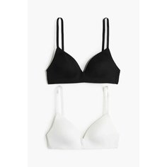 Бюстгальтер H&M, размер 75C, черный/белый