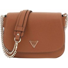 Сумка кросс-боди GUESS, фактура зернистая, коньячный