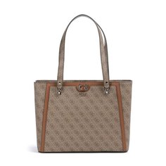 Сумка тоут GUESS, фактура зернистая, бежевый/коричневый
