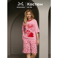 Пижама Mia Cara Queen of Hearts, размер 50-52, розовый