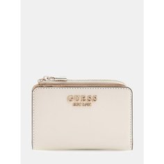 Кошелек GUESS, фактура зернистая, белый