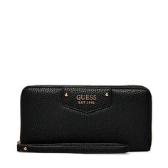 Кошелек GUESS, фактура зернистая, черный