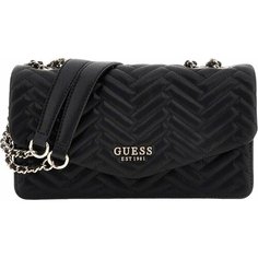 Сумка кросс-боди GUESS, фактура стеганая, черный