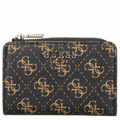 Кошелек GUESS, фактура зернистая, коричневый