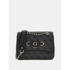 Сумка кросс-боди GUESS, фактура матовая, зернистая, серый