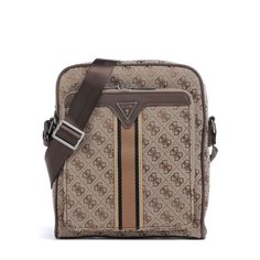 Сумка кросс-боди GUESS, фактура плетеная, бежевый/коричневый
