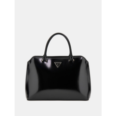 Сумка тоут GUESS, фактура гладкая, черный