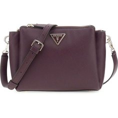 Сумка GUESS, фактура тиснение, фиолетовый