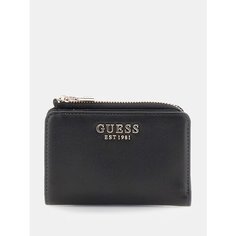 Кошелек GUESS, фактура зернистая, черный