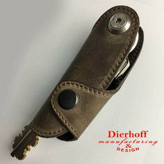 Ключница Dierhoff, тиснение, коричневый