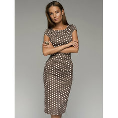 Платье 1001dress Базовая коллекция, размер S, кофейный