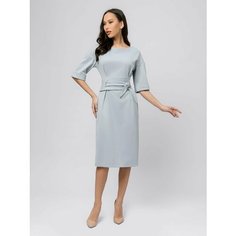 Платье 1001dress Базовая коллекция, размер М, голубой/белый