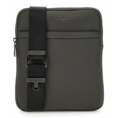 Сумка GUESS, фактура зернистая, темно-серый
